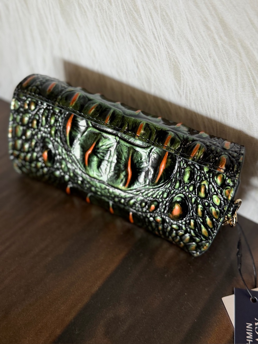 NWT BRAHMIN ELORA SUNGLASSES CASE SAMBA GREEN HTF